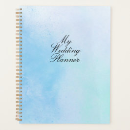 Agenda Planner de la boda azul de amor verdadero