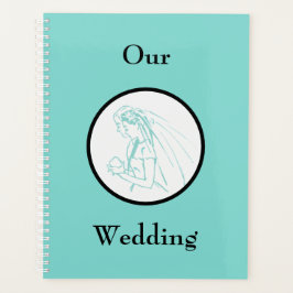Agenda Planner de la boda azul de bonito