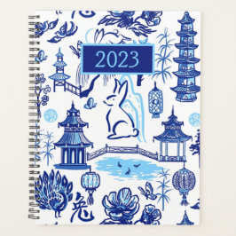 Agenda Planner de la serie Chinoiserie del Conejo de Año 