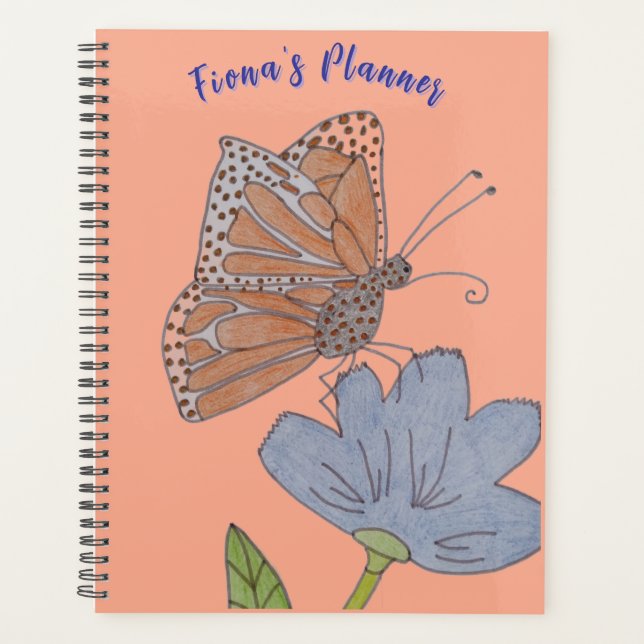 Agenda Planner de mariposa y flor 20XX de Fiona (Anverso)