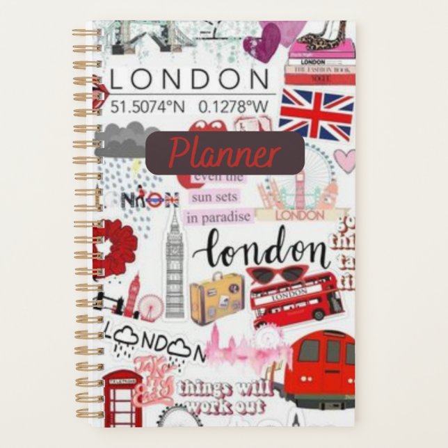 Agenda Planner de Moda de la ciudad de Londres (Anverso)