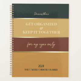 Agenda Planner de moda moderno elegante de color de la ti