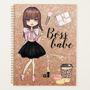 Agenda Planner de moda y chica salvaje