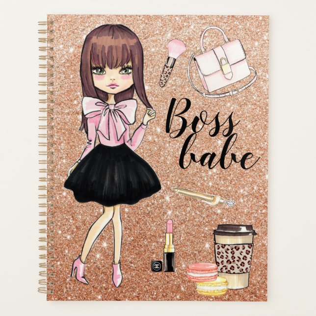 Agenda Planner de moda y chica salvaje (Anverso)