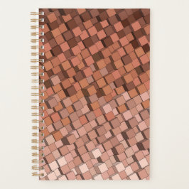 Agenda Planner de mosaico moderno de tonos de tierra