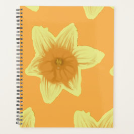 Agenda Planner de Naranja amarillo y flor de Daffodil