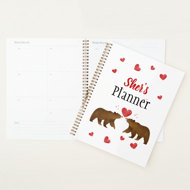 Agenda Planner de Osos y Corazones (Demostración)