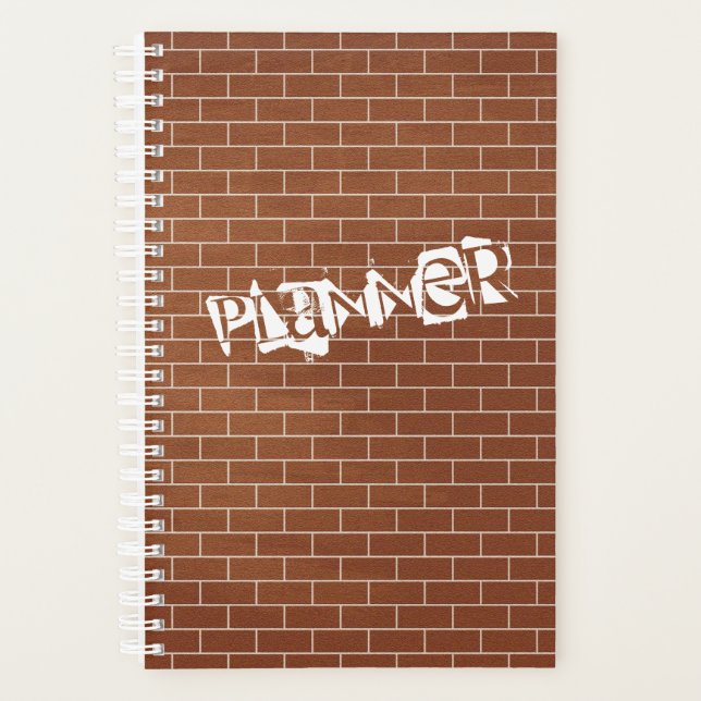 Agenda Planner de pared de ladrillo (Anverso)