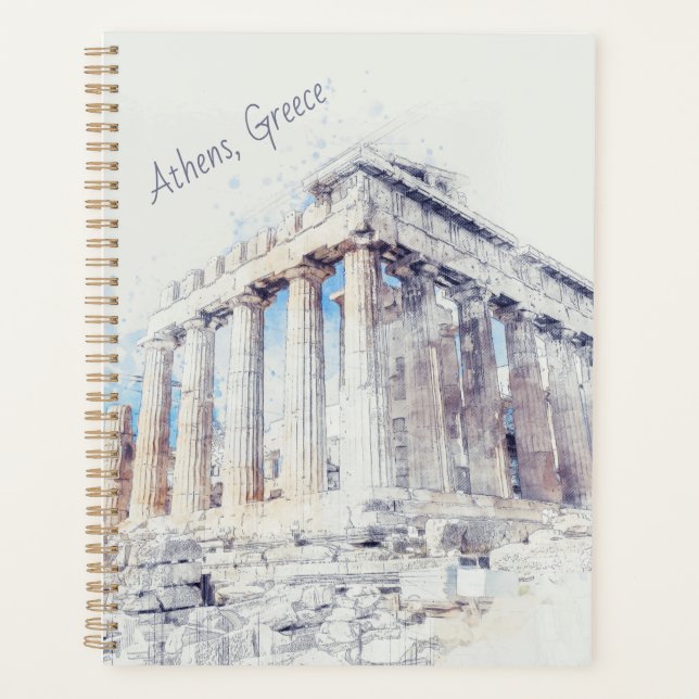 Agenda Planner de Partenón Atenas Grecia - Antiguos lugar (Anverso)