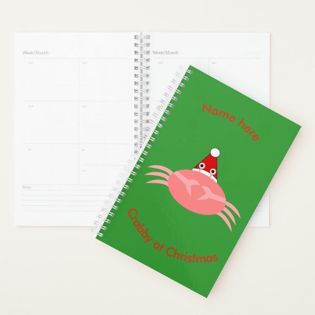 Agenda Planner de Personalizado de cangrejo navidades (Demostración)