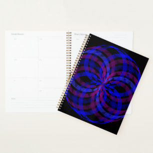 Agenda Planner de Petales de Flor Geométrica 3D Center