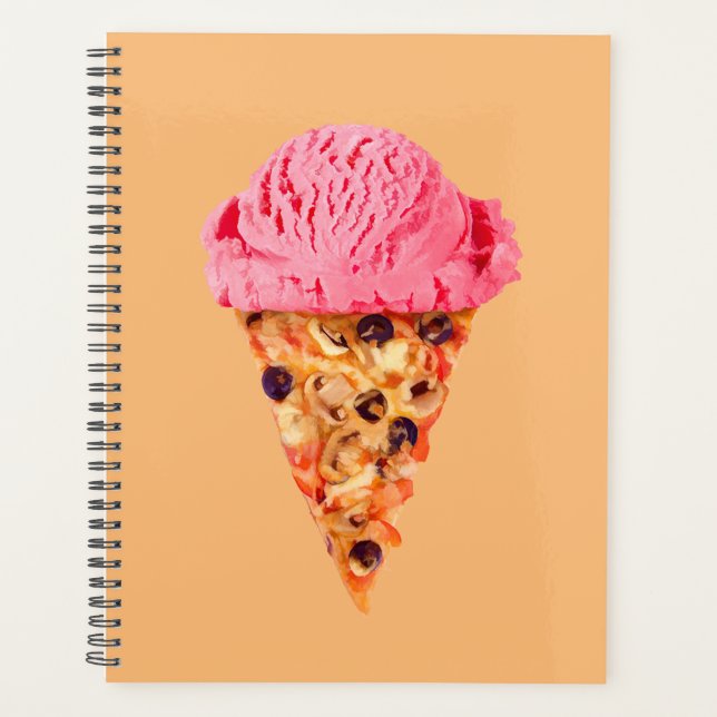 Agenda Planner de pizza de helados (Anverso)