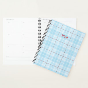 Agenda Planner de planchas azul cielo invernal