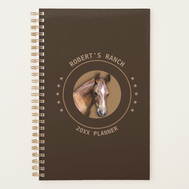 Agenda Planner de rancho de caballos (personalizable) (Anverso)