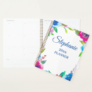 Agenda Planner de Recuerdos felices de diseño floral