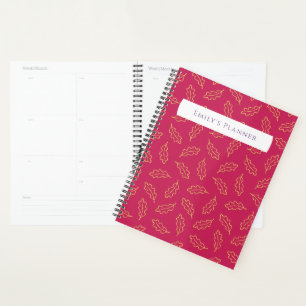 Agenda Planner de roble otoñal - berry/maíz