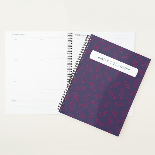 Agenda Planner de roble otoñal - ciruela/berry (Demostración)