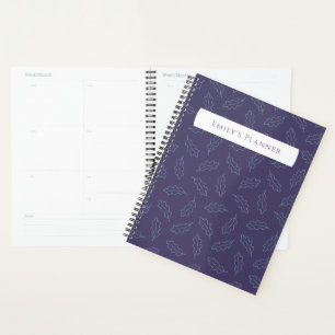 Agenda Planner de roble otoñal - ciruela/niebla