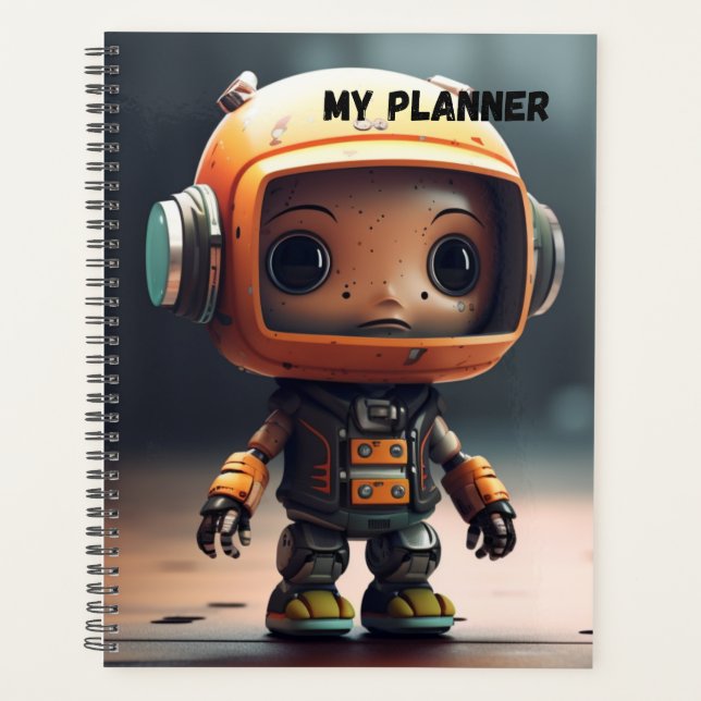 Agenda Planner de robots para niños (Anverso)