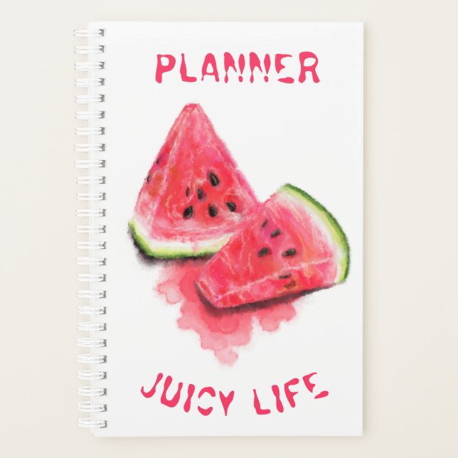 Agenda Planner de sandía - Jugo dulce rojo (Anverso)