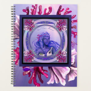 Agenda Planner de sirena en el océano púrpura