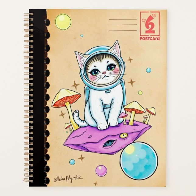 Agenda Planner de sueños de gatos cósmicos (Anverso)