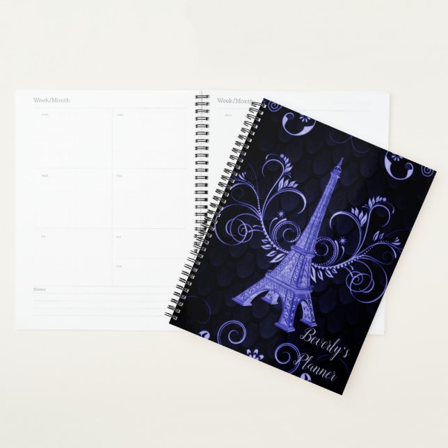 Agenda Planner de Swiffel Floral Purple Tower (Demostración)