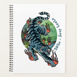 Agenda Planner de tigre azul