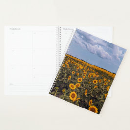 Agenda Planner de tormenta de girasol