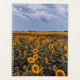 Agenda Planner de tormenta de girasol