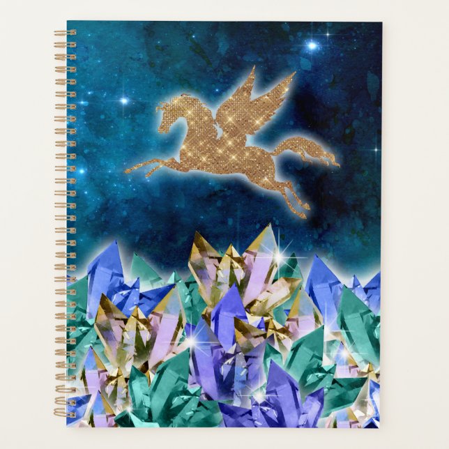 Agenda Planner de Unicorn Crystals cósmicos (Anverso)