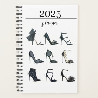 Agenda Planner de zapatos de moda de 12 meses 2025