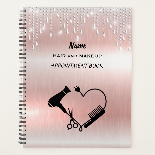 Agenda Planner del salón de belleza (Anverso)