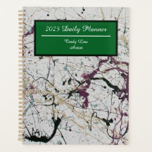 Planner diario de pintura de plaquetas abstractas 