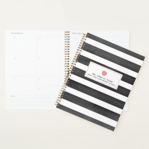 Agenda Planner docente de bandas de color de agua