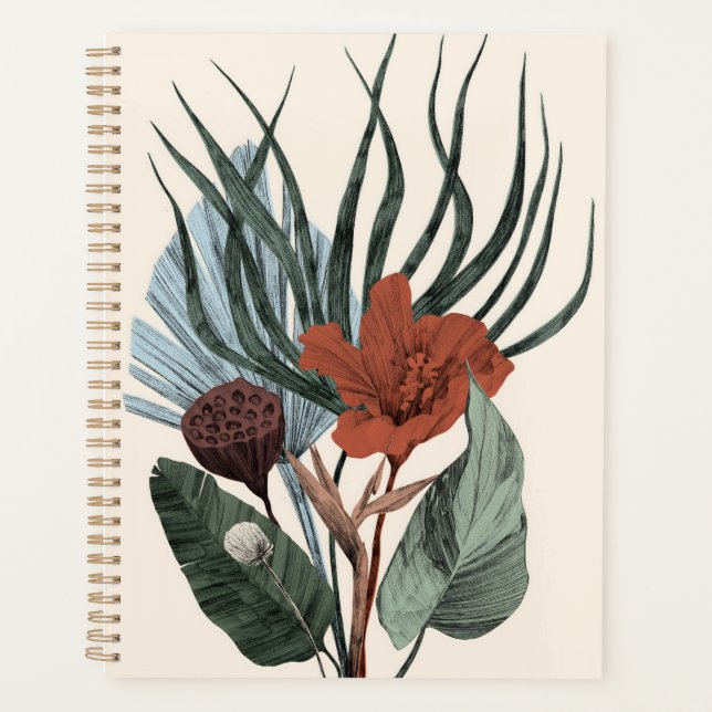 Agenda Planner Elegant Vintage Botanics Print (Anverso)