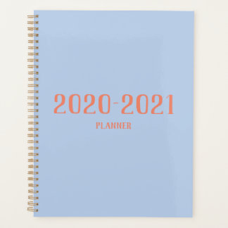 Agenda Planner en polvo azul y coral