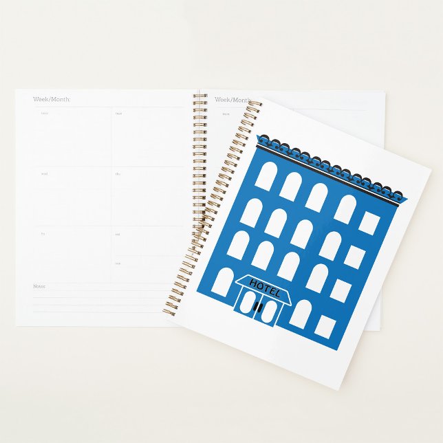 Agenda Planner espiral del edificio del Blue Hotel (Subido por el creador)