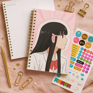 Agenda Planner estético de Chica de animaciones dulces