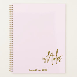 Agenda Planner femenino rosa claro de moda