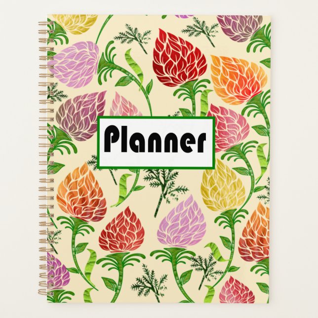 Agenda Planner floral (Anverso)