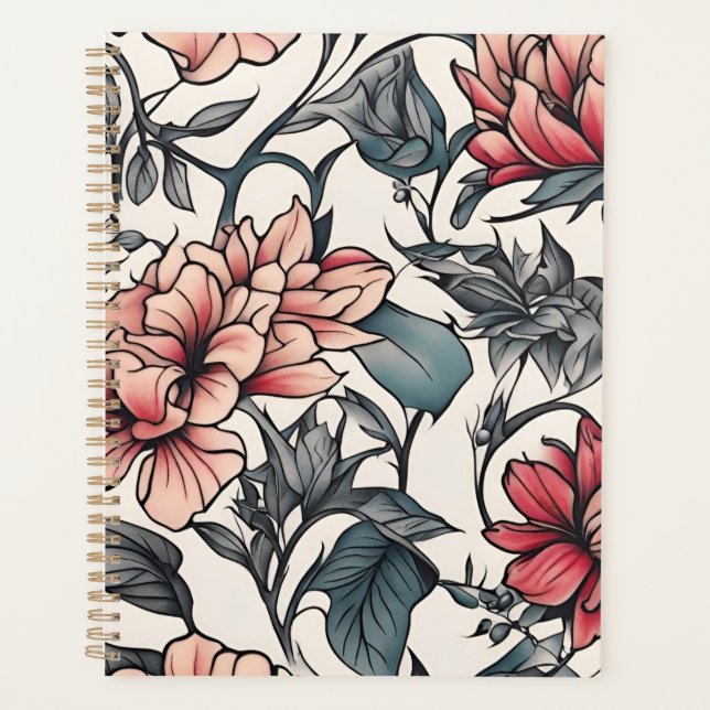 Agenda Planner floral (Anverso)