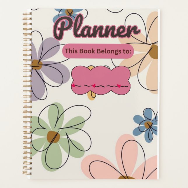 Agenda Planner floral (Anverso)