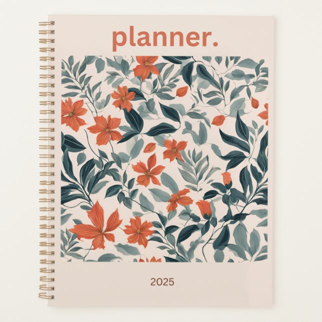 Agenda Planner Floral 2025 (Anverso)