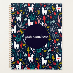 Agenda Planner floral alpaca personalizado