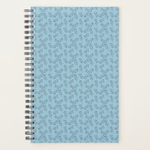 Planner floral azul