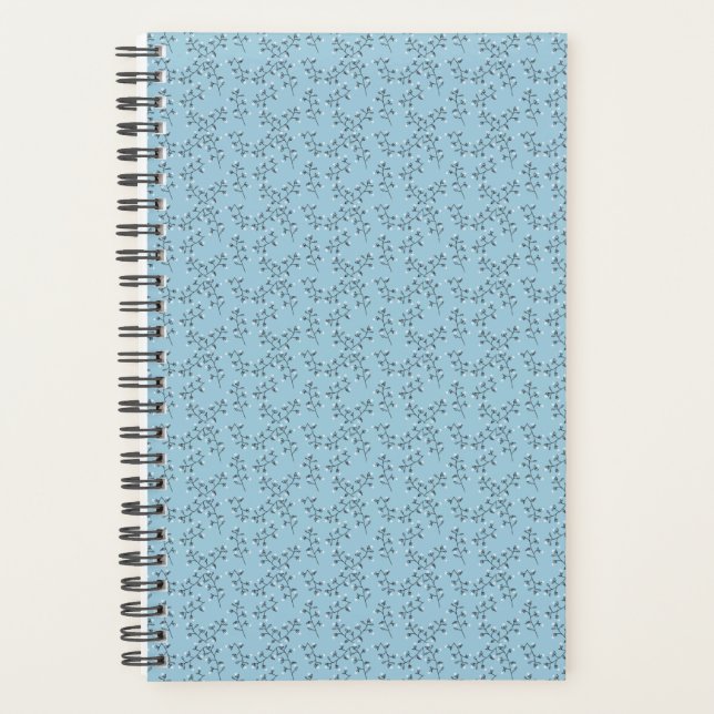 Agenda Planner floral azul (Anverso)