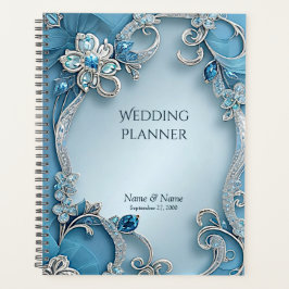 Agenda Planner floral azul
