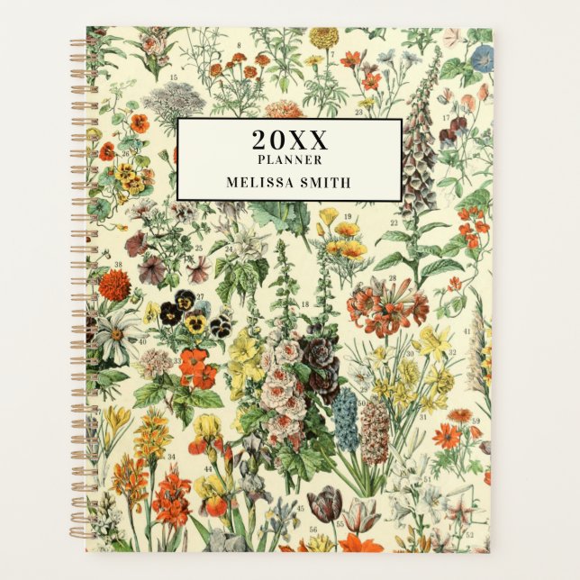 Agenda Planner floral botánico (Anverso)