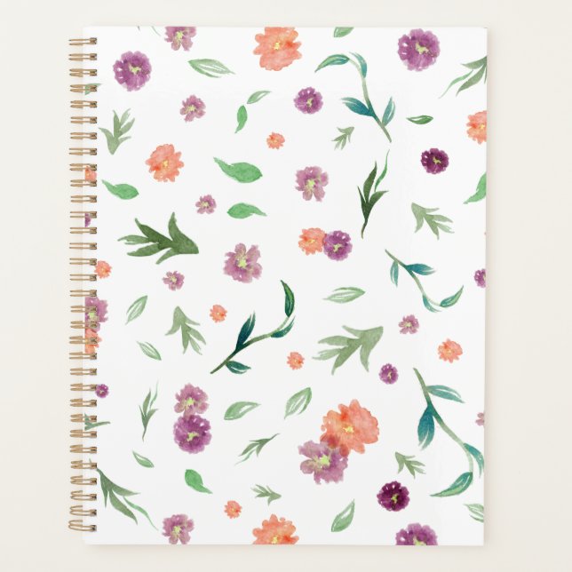 Agenda Planner floral de flores silvestres (Anverso)